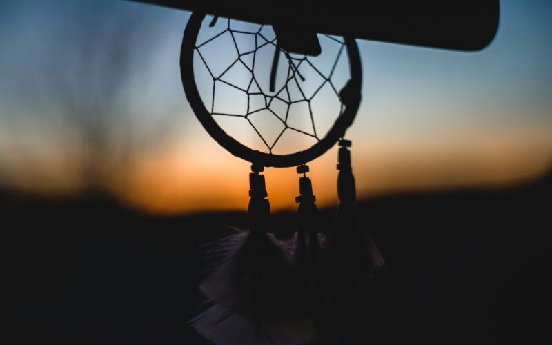 Dream Catcher view with horizon of sunset